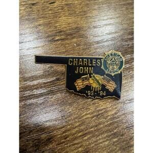 American Legion Charles John 1993 - 1994 Pin State of Oklahoma